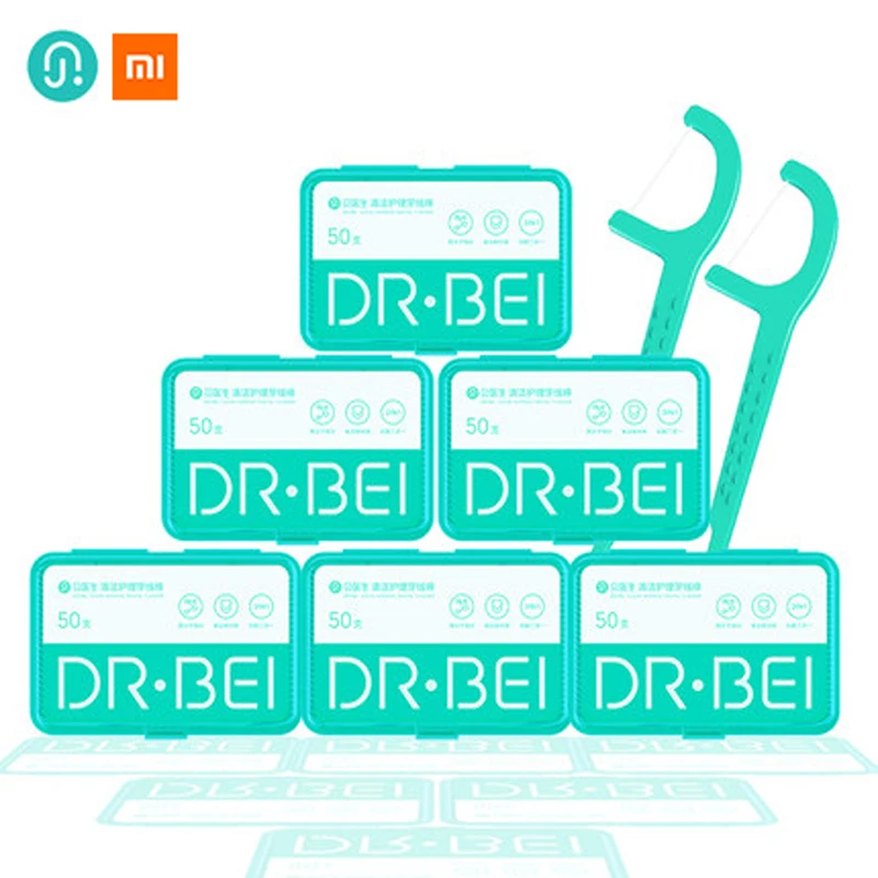 Xiaomi MIjia Youpin доктор B 50 шт./кор. на каждый день для чистки зубов профессиональный зубная нить Уход очистки Стик для зубной нити для семьи