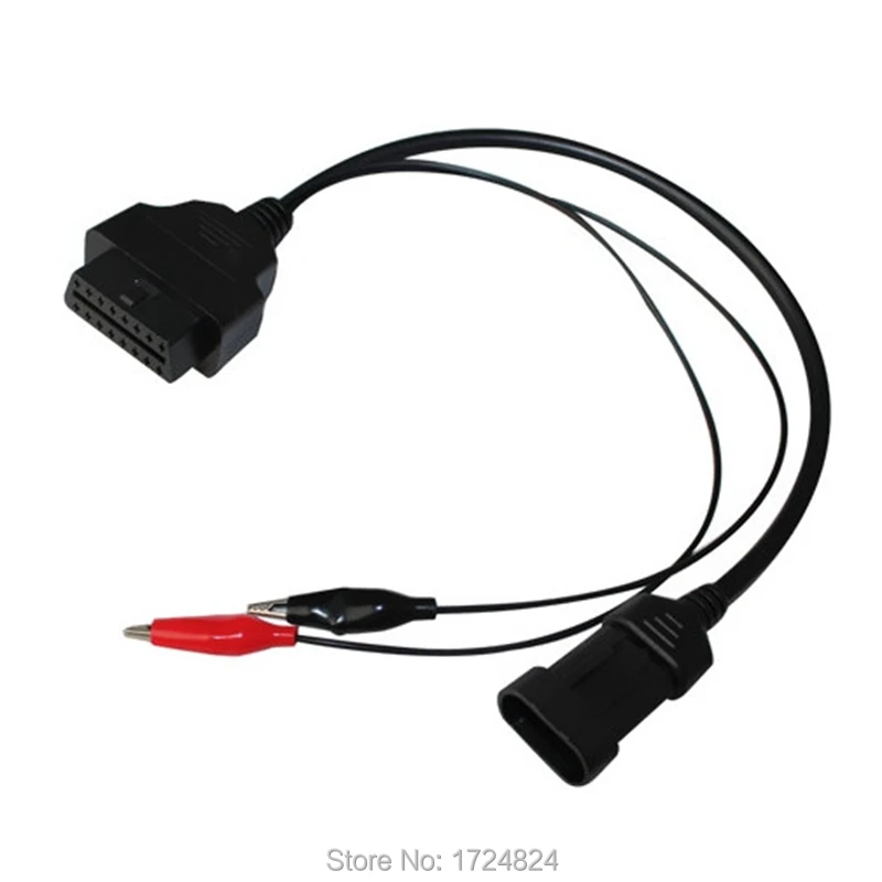 For Fiat 3 Pin OBD To OBD2 16 Connector Alfa Lancia Car Fault Code Diagnostic Adpter Converter Cable | Автомобили и мотоциклы
