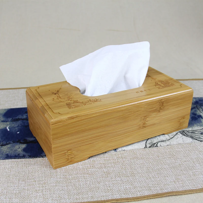 Деревенская бамбуковая коробка для салфеток деревянный ящик качественный Флип