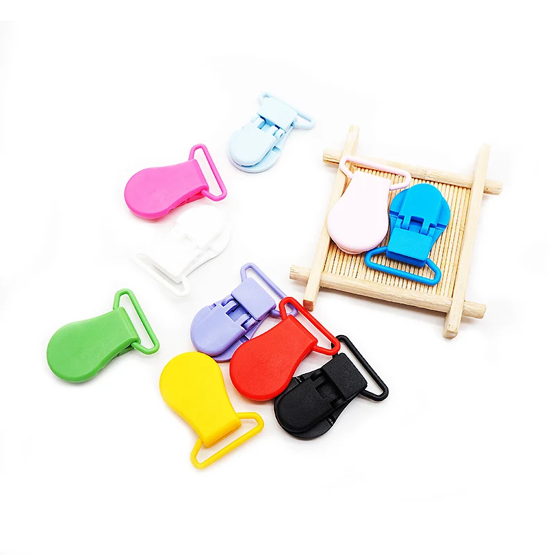

Chenkai 10PCS 25mm Plastic Baby Pacifier Clips D-shape Eco-friendly Dummy Clips Soother Holder For Baby Feeding Suspender Clips