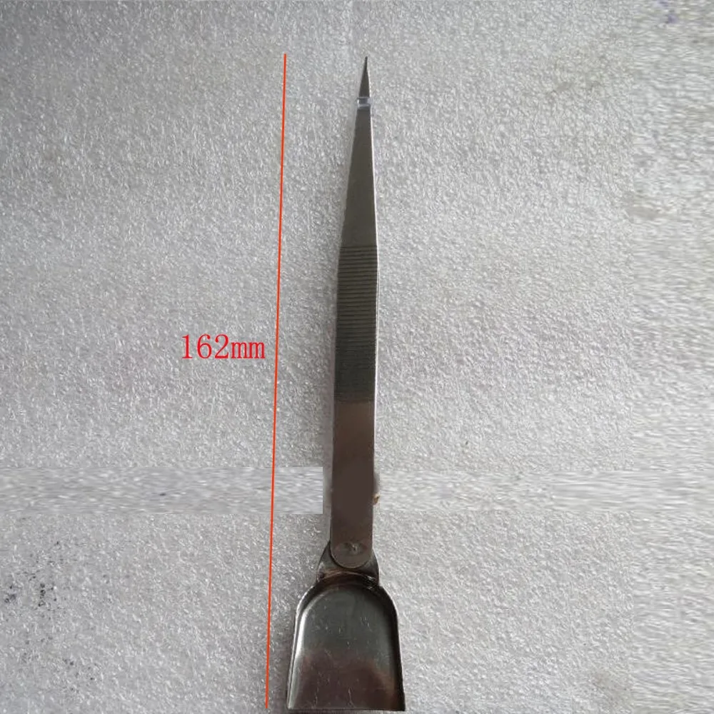 Алмазный пинцет из нержавеющей стали с лопатками для драгоценных камней