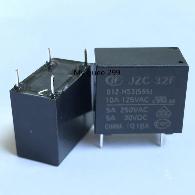5 шт./лот реле мощности HF32F JZC 32F 012 HS3 5A 250VAC 4PIN|power relay|relay hf32frelay 5a |