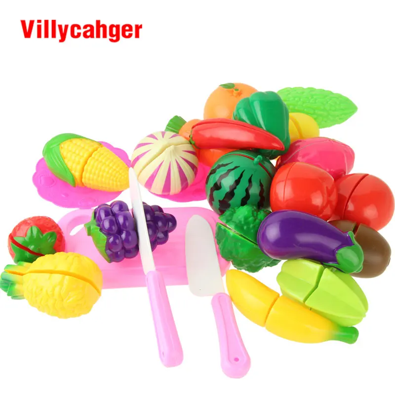 Оптовая цена 25 шт./компл. резка фруктов овощи ролевые игры дети ребенок