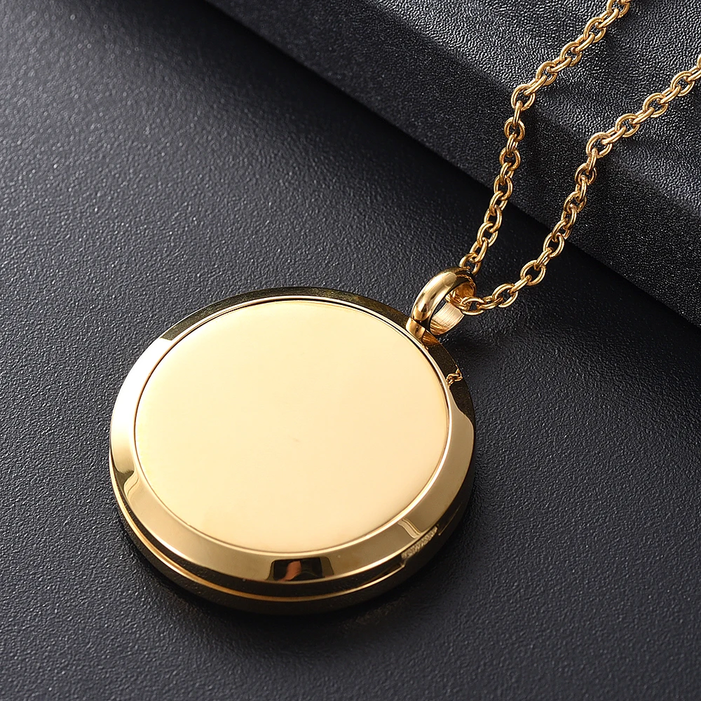 KLH0369 30mm Stainless Steel Gold/Rose Gold/Black Round Angel Wings Aromatherapy Essential Oil Diffuser Locket Necklace | Украшения и