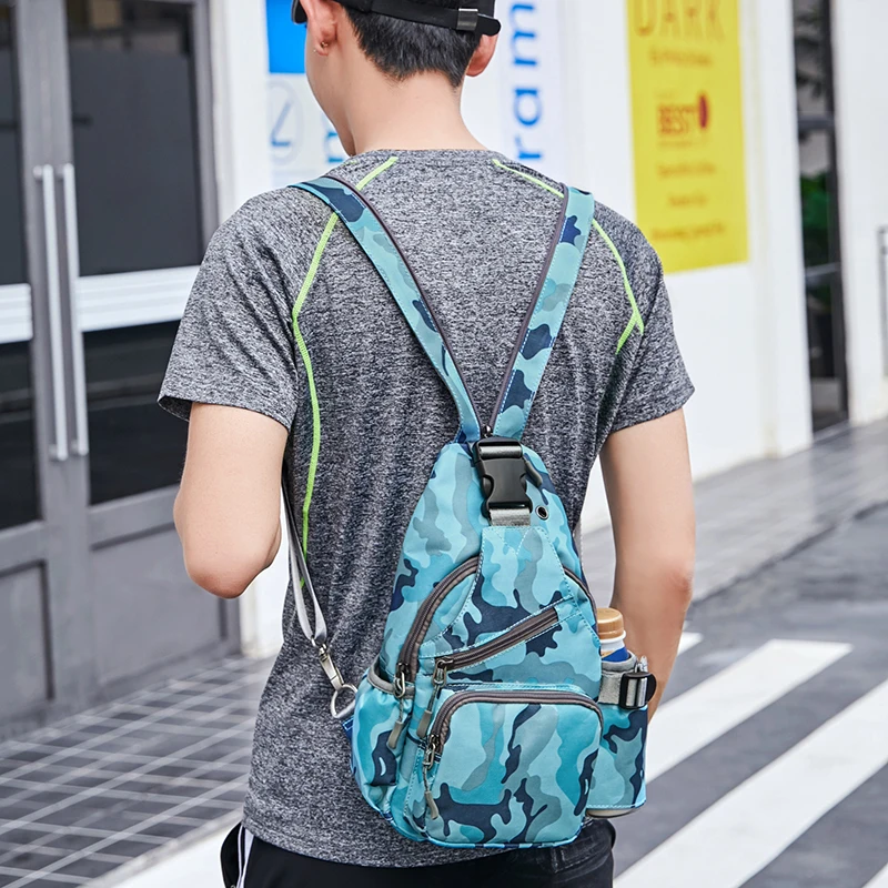 Boshikang Sling Bag Oxford Chest Pack Men Messenger Bags Casual Travel Male Small Crossbody Camouflage Teenager Daypack | Багаж и сумки