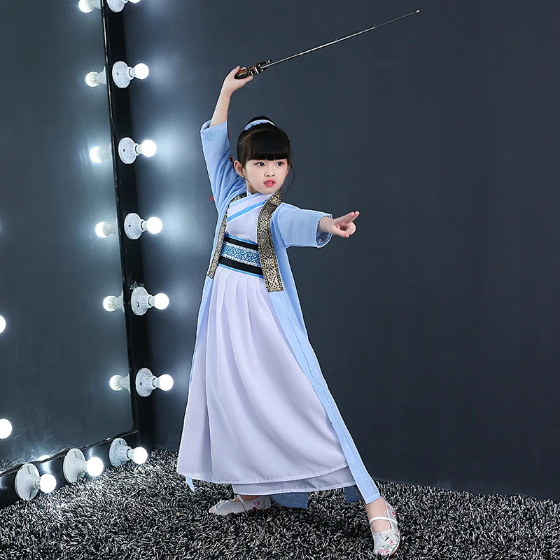 Hanfu National Costume Ancient Chinese Fairy Cosplay Costumes Children Girls Traditional Clothing for Stage Dress |