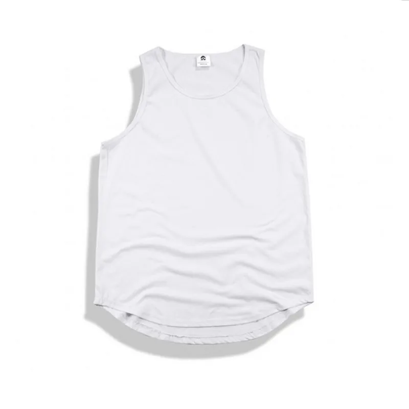100% хлопок дышащий большой мужской 2017 Новый Летний жилет без рукавов Футболка