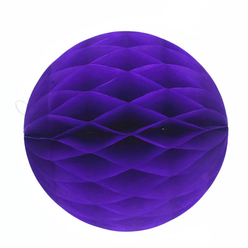 Dark Purple 1 шт. 4 ''6'' 8 ''мяч с бумажными сотами фонарь цветочный шар для свадьбы Вечерние Дети День рождения Рождество DIY украшения для душа - Цвет: Dark Purple