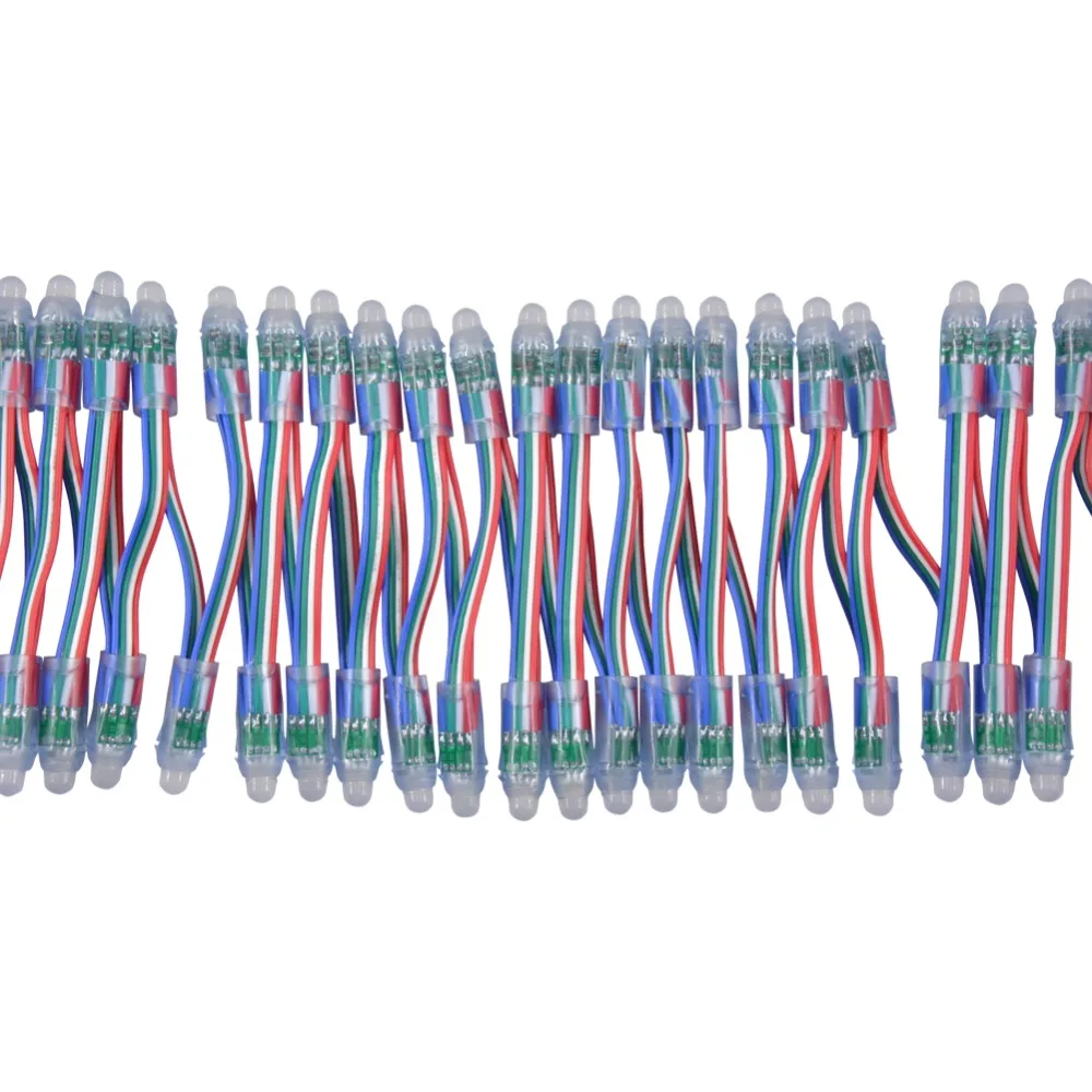 50 шт./партия водонепроницаемые светодиодные пиксельные ленсветильник 5 В/12 В 12 мм