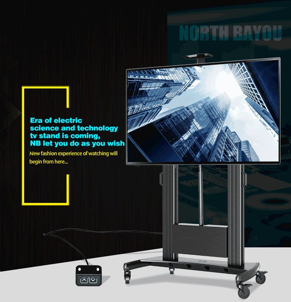 NORTHBAYOU TW100 Моторизованный Лифт Экран тяжелых ТВ крепление корзину подходит для большинства 60-100 дюймов без каблука Панель светодиодный ЖК-дисплей ТВ загрузки 134kgs 300lb