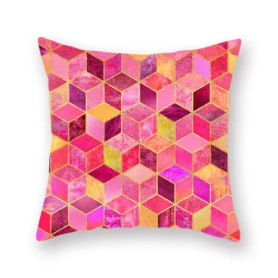 Colorful Geometric Pineapple Decorative Cushion Covers English Cactus Pillow Cases Indian Elephant Pattern For Sofa Car | Дом и сад