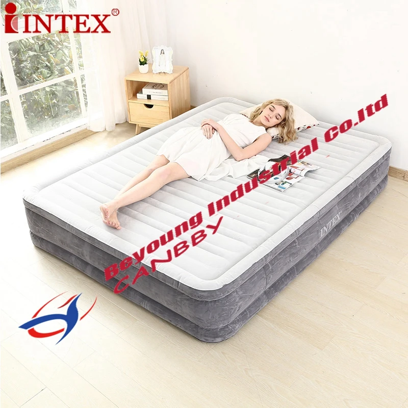 Intex Dura beam надувная кровать королевского размера воздушная с высокой посадкой для