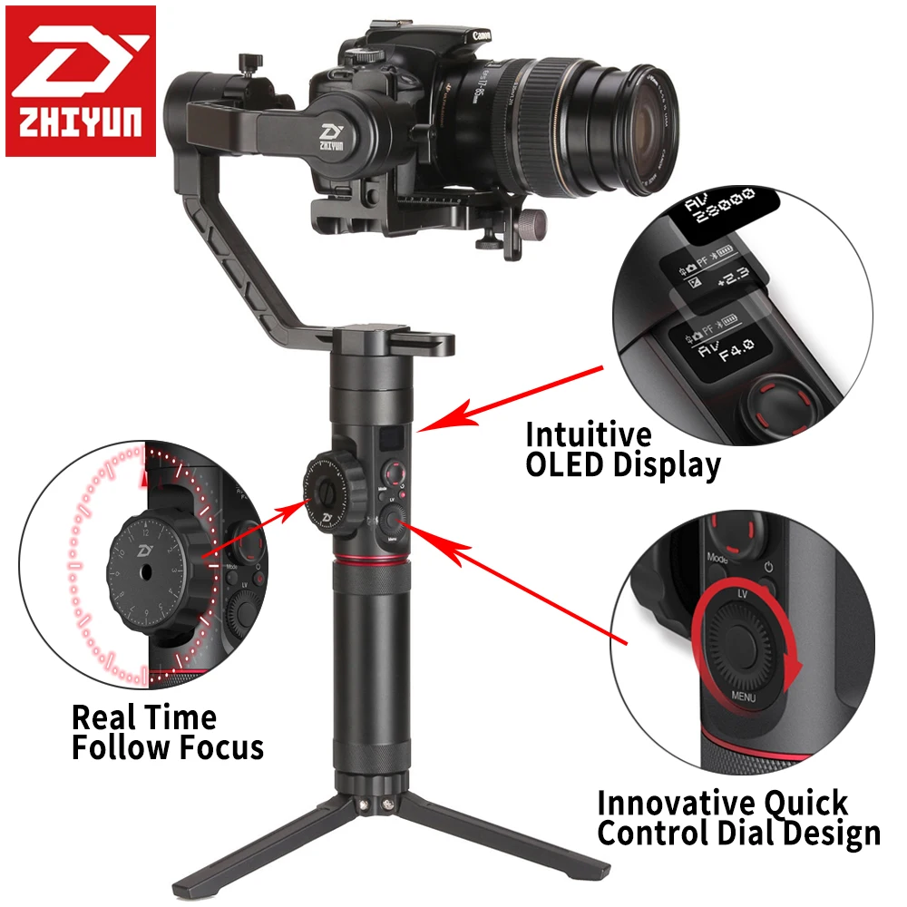 ZHIYUN Crane 2 Gimbal 3 кг bear камера ручной осевой стабилизатор DSLR gimbal steadicam с последующим
