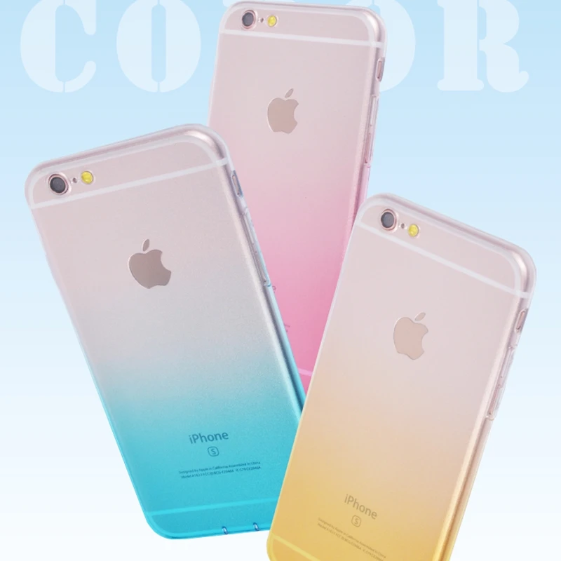 Gradation силиконовый мягкий чехол для iPhone X 8 Plus 7 PLUS 6 p S 5 5S матовый милый телефона |
