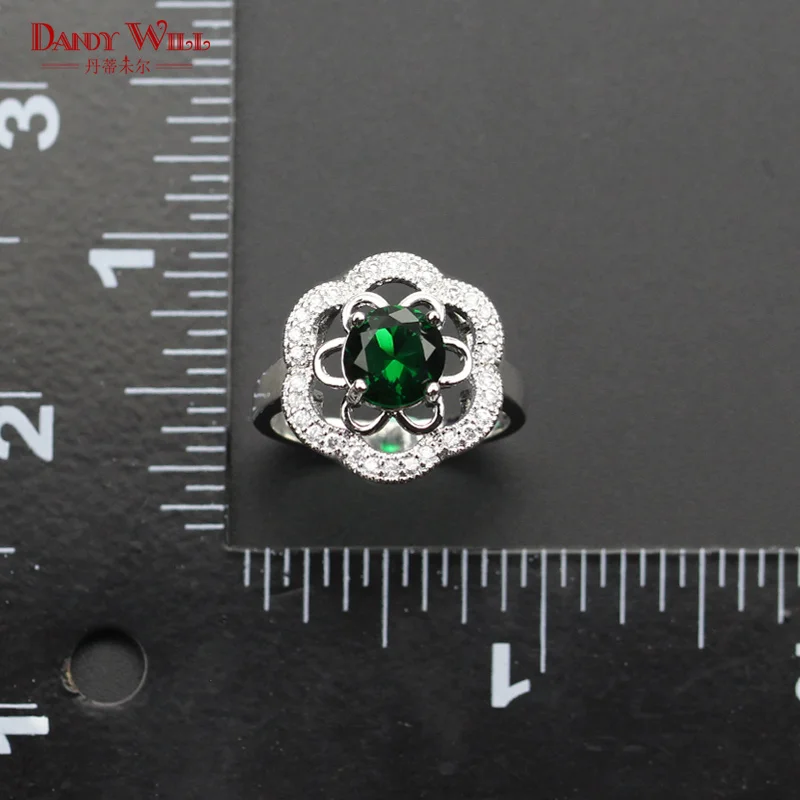 Green Crystal Jewelry Sets For Women White CZ 925 Logo Silver Color Earrings/Ring/Necklace/Pendant/Bracelets Party Wedding | Украшения и