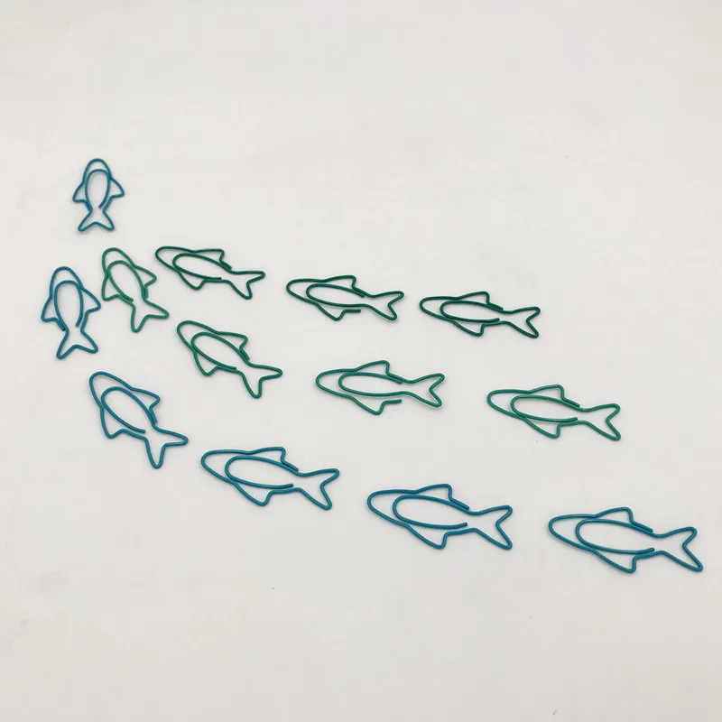 Милые Зажимы для бумаги металлические sardine формы saldina 30 клипс Книжная нашивка с
