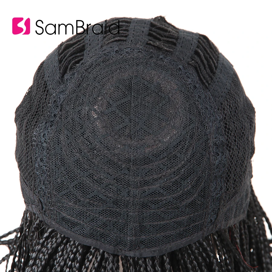 Sambraid 12 дюймов короткий ящик Плетеный Боб синтетические волосы парик без шнурка парик для Боб коробка Косы черный для женщин