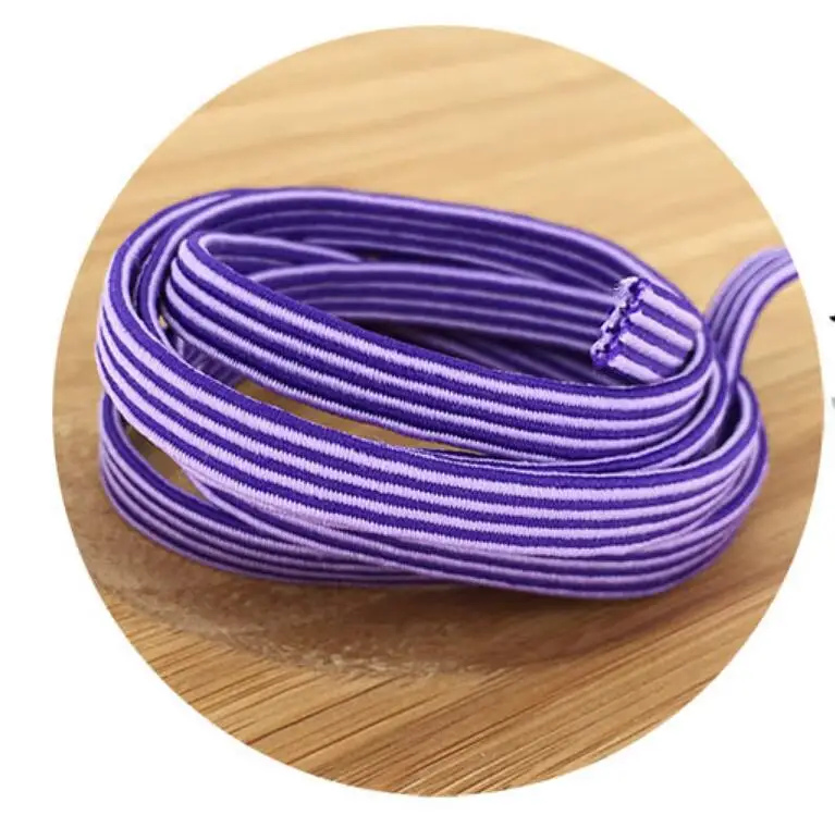purple Высокое качество 8 мм плоская резинка, резинка для волос, веревка, кольцо для волос, аксессуары для одежды DIY 10 м/лот A0162F - Цвет: purple