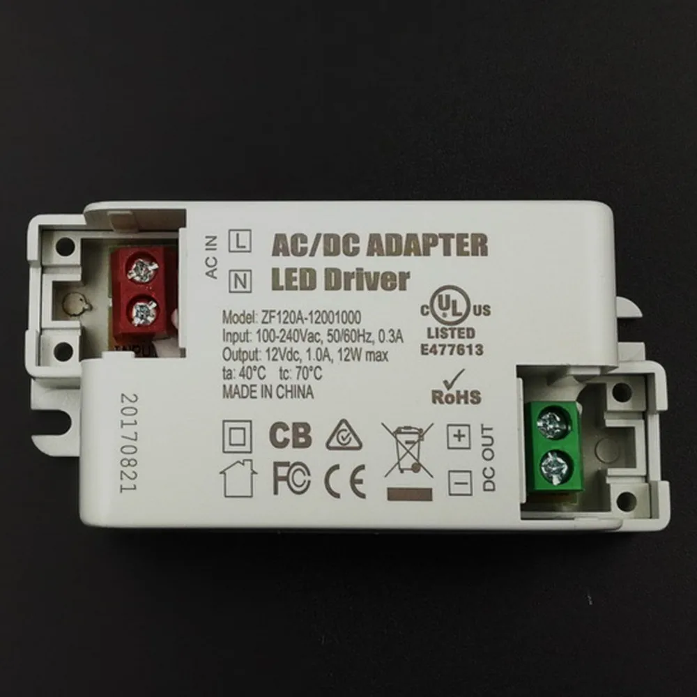2 шт. ZF120A-12001000 100-240 в 1a 12 Вт Трансформаторы освещения с постоянным напряжением