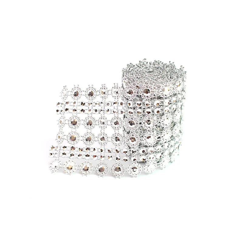 1 ярд Bling с рисунком "Подсолнух" сетчатый акрил рулонная лента цепи ткань Обёрточная бумага ленты с кристаллами Лента тюль для мероприятий, вечеринок, свадьбы DIY украшения
