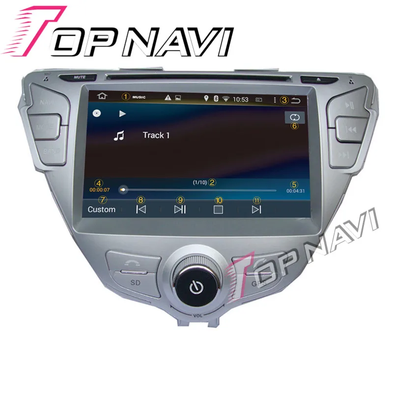 Topnavi 7 ''Восьмиядерный Android 8 0 Автомобильный GPS навигатор для HYUNDAI ELANTRA / MD 2011