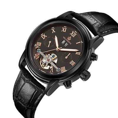 MG. ORKINA MG Tourbillon, автоматические часы, Роскошные, золотые, механические, с автоматическим заводом, с датой, наручные часы для мужчин, montre automatique homme - Цвет: ork029BBL