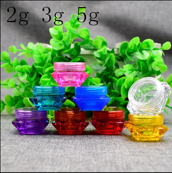 200 шт./лот Бесплатная доставка 2 3 5g пластиковая многоразовая банка для бутылки