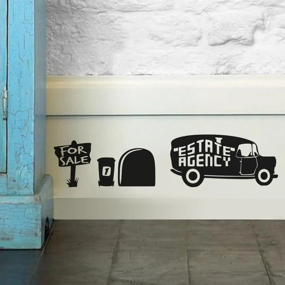 Мышь вождение автомобиля 3d мышь отверстие настенные наклейки для детской