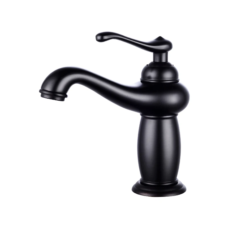 

Copper Bathroom faucet European antique Hot and cold retro lamp sink Under counter basin faucet