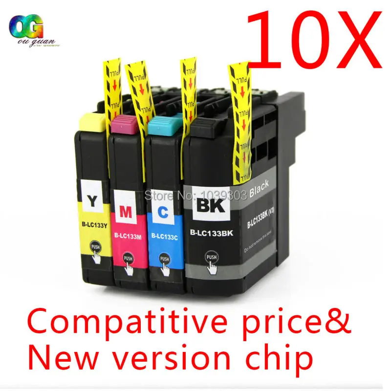 Чернильный картридж с чипом автоматического сброса 10 шт совместим brother LC131 LC133 LC135
