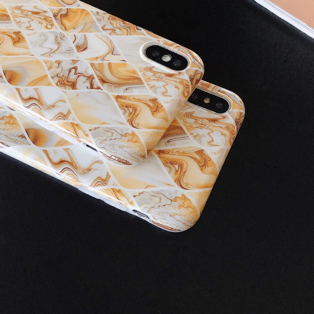 ORYKSZ Роскошный Мраморный чехол для телефона iphone XS Max XR X 7 6 S 8 плюс блеск силиконовый