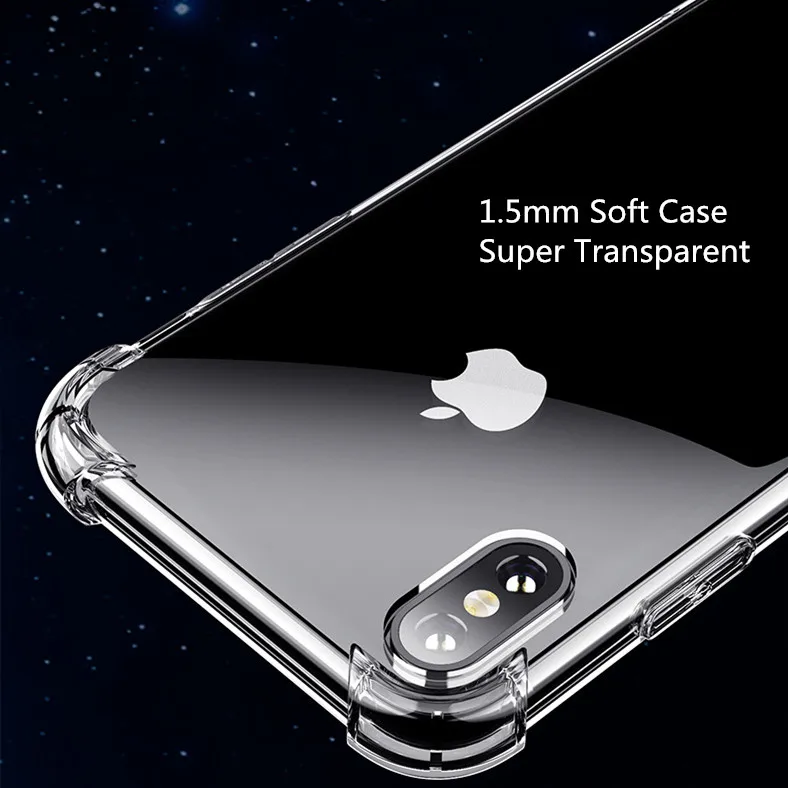 Super Soft Phone Case for iPhone 6 6s 7 8 Plus Transparent X XR XS MAX Strong Corner Protection Cover | Мобильные телефоны и
