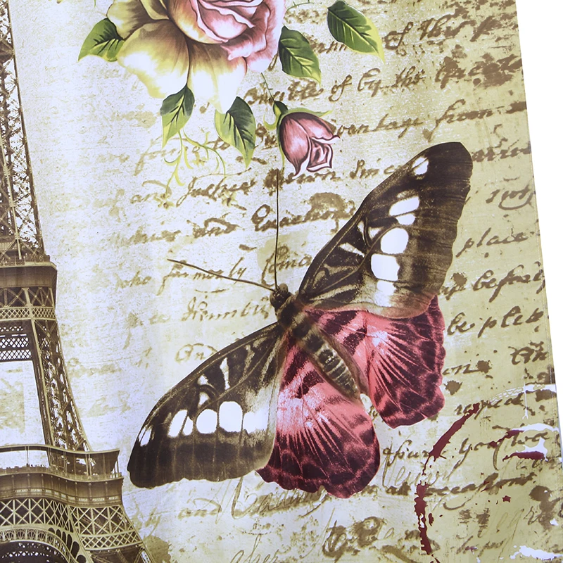 Занавеска для душа из полиэстера Happy Tree с Парижской башней s водонепроницаемая