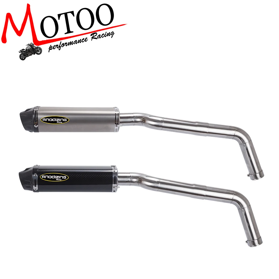 Motoo для HONDA CBR600RR 2007 2012 глушитель выхлопной трубы из углеродного волокна средняя