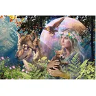 Алмазная 5D картина сделай сам, вышивка крестиком, женщина, полностью квадратнаякруглая Алмазная вышивка, бриллиантовая вышивка, украшение для дома с волчьим медведем