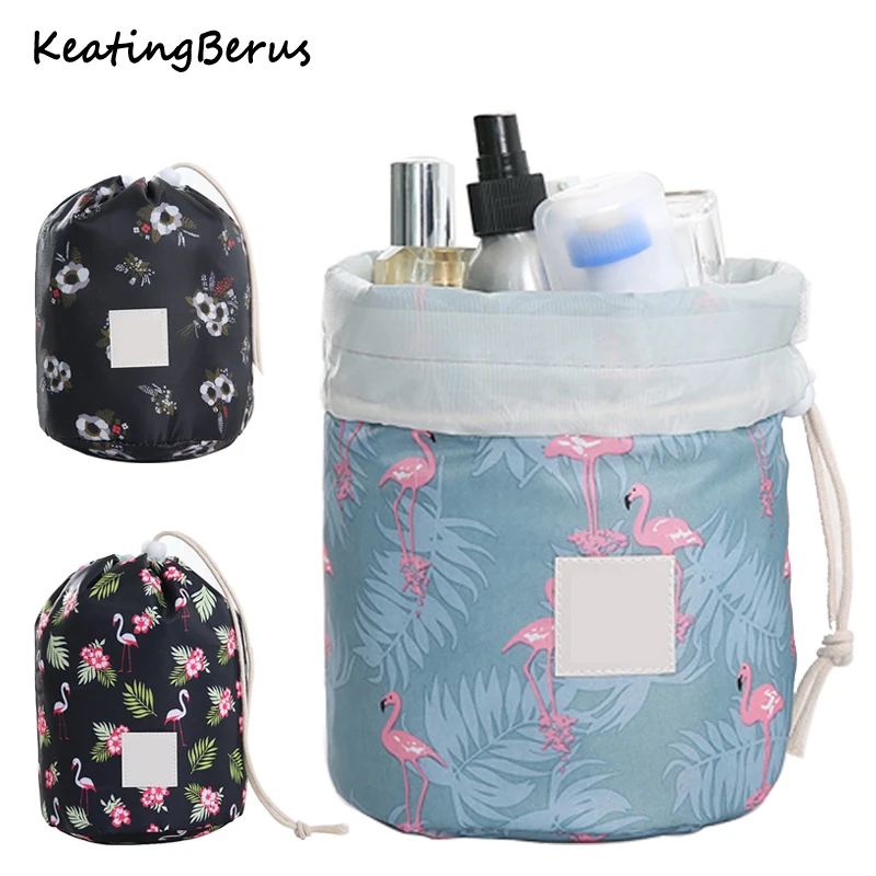 

2019 Hot Sale Round Makeup Bag Waterproof Travel Cosmetic bag MakeUp organizer Female Storage Toiletry Kit Case