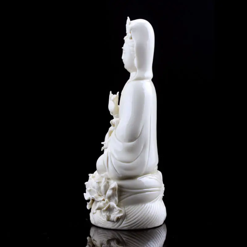 Китайский Изысканный DEHUA PROCELAIN ручная KWAN-YIN статуи | Дом и сад
