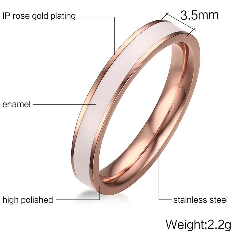 Простые Кольца для пар V.YA простые обручальные кольца из нержавеющей стали женщин