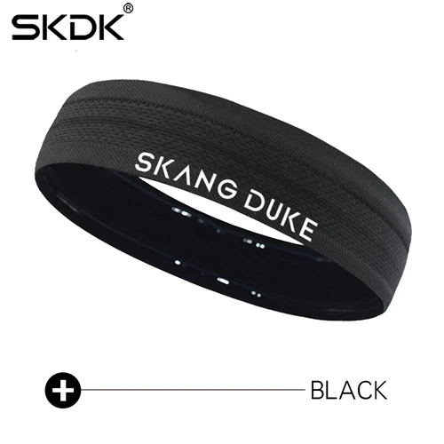 SKDK, дышащий Напульсник для йоги, 1 шт., для бега, фитнеса, свитшот для тренировки, спортивный, противоскользящий, повязка на голову для мужчин и женщин, Прямая поставка - Цвет: Черный