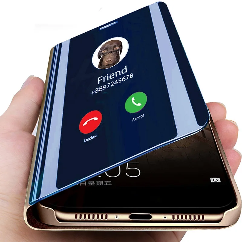 Зеркальный чехол для телефона samsung S6 S7 S8 S9 S10 Edge Plus телефон Защитный Обложка Флип