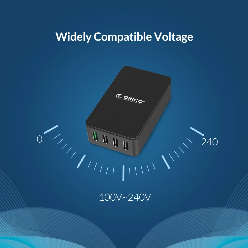 ORICO 4 порта настольное зарядное устройство QC2.0 быстрое USB Универсальный смарт
