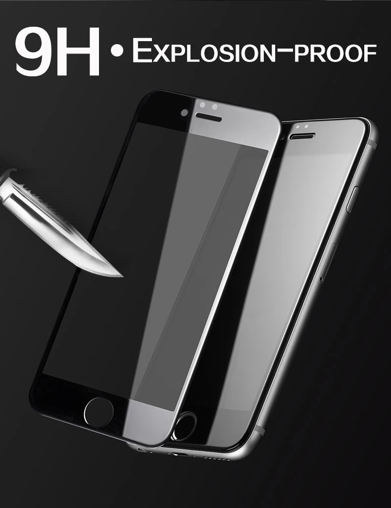 6D 9H HD полное покрытие закаленное стекло для iphone 7 8 6s plus Защита экрана для iphone 6 8 7 Plus Защитная пленка для стекла