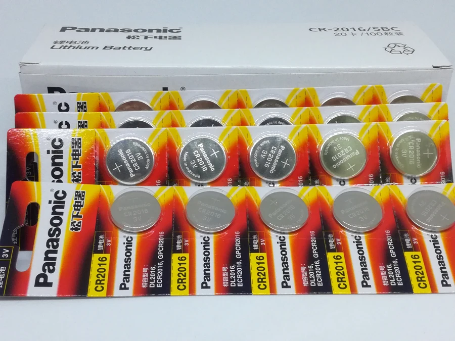 

50pcs/lot New Original Panasonic CR2016 2016 3V Button Cell Battery Coin Batteries For Watch Computer CR 2016