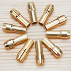 10 шт.компл. 0,5-3,2 мм латунь сверлильный патрон цанговый биты 4,3 мм хвостовик для принадлежностей для вращающихся инструментов Dremel золотой