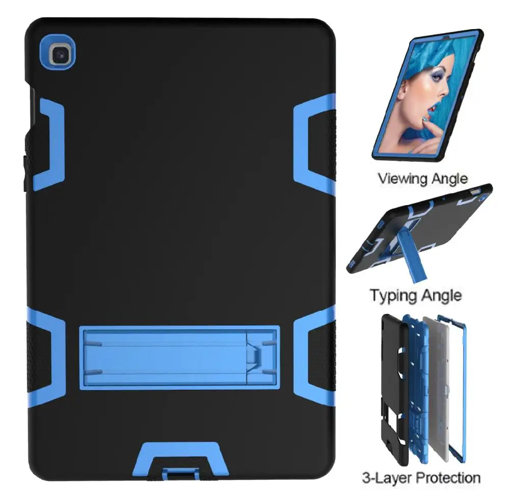 Kuulee Phone Cases for Samsung Tab S5E T720/T725 PC+ Silicone Hit Color Armor Case Shockproof Dustproof Anti-fall Cover | Мобильные
