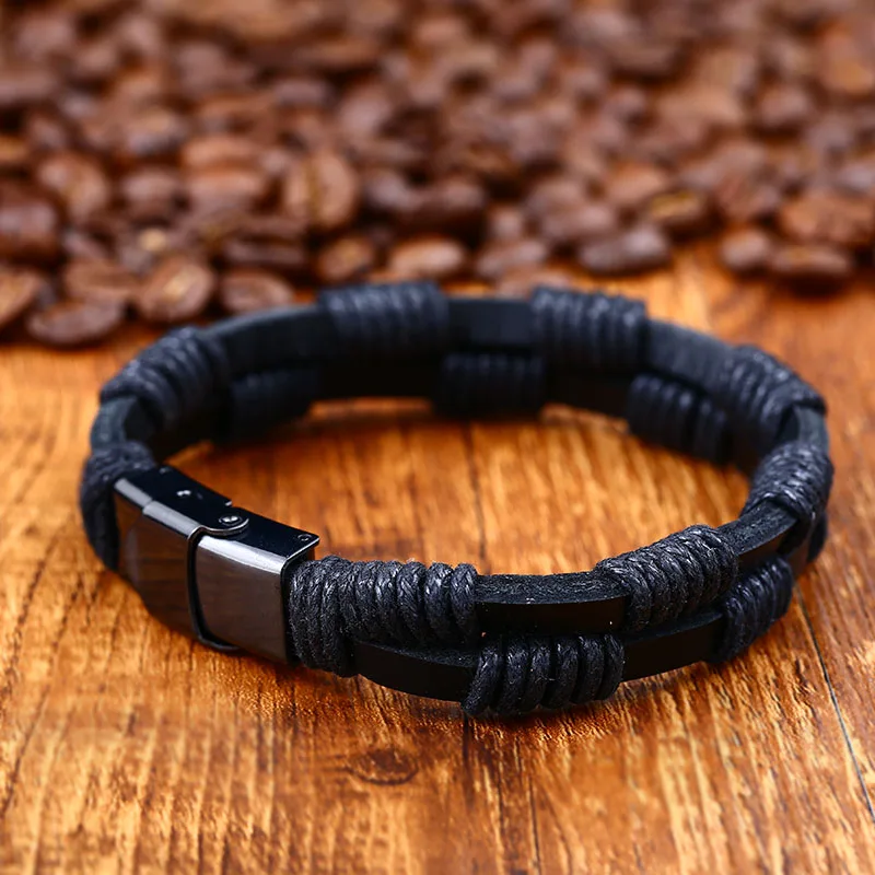 Кожаный браслет для мужчин трендовые товары 2018 классический украшения подарка в