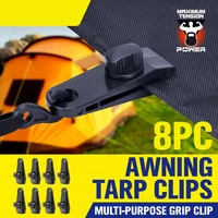 2021 sedy 8pcs awning tarp clamp set tent clips hangers survival outdoor camping canopy clamp kit emergency grommet too set