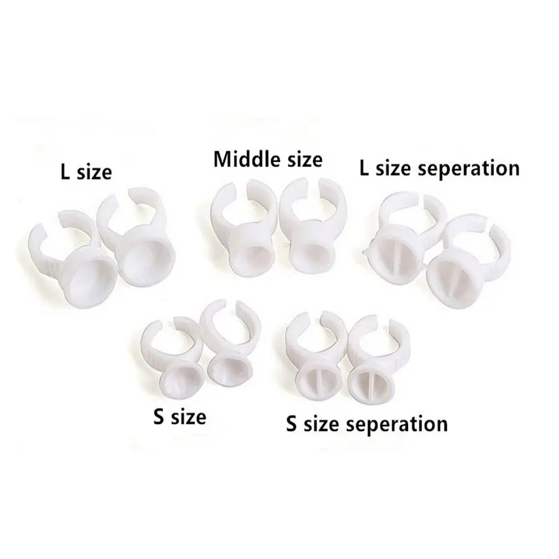 

50PCS 5 kinds Eyelash Extension Pallet 2016 New Arrival Disposable Glue Holder Ring Pallet for Eyelash Extension Tattoo Pigment
