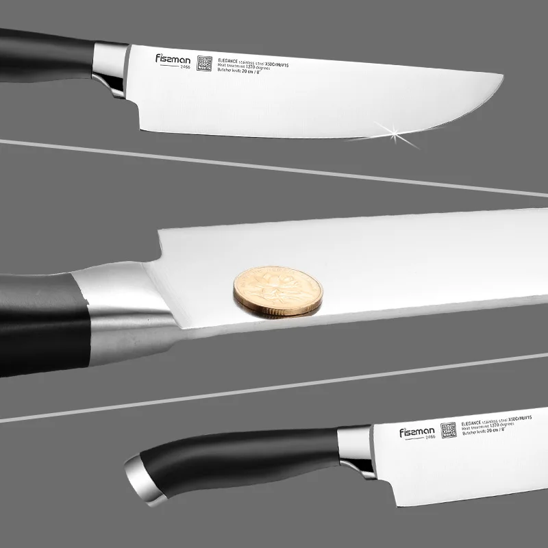 FISSMAN 8 дюймов нож для мясника элегантность серии немецкий стальной кухонный с ABS
