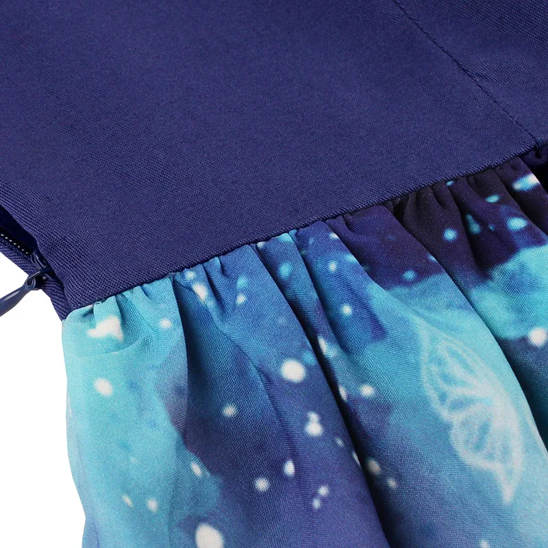 Nemidor женское повседневное без рукавов темно-синие Лоскутные вечерние качели